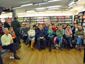 Samuel Kochs Lesung in der Universitätsbuchhandlung Görres
