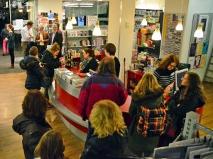 Samuel Kochs Lesung in der Universitätsbuchhandlung Görres