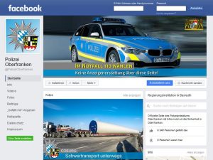 Oberfränkische Polizei bei Facebook und Twitter