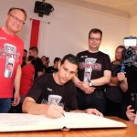 Meisterempfang im Rathaus und Eintrag ins Goldene Buch der Stadt