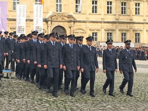 Bundespolizeiliche Vereidigung auf dem Bamberger Domplatz