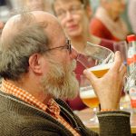 Bier-Genuss-Lesung von Markus Raupach und Heike Bauer-Banzhaf im Hübscher Bamberg zur Präsentation der neuen Bier-Bibel "Bier - Geschichte & Genuss"
