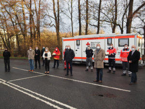 Melanie Huml besucht Schnelltestzentrum in Scheßlitz