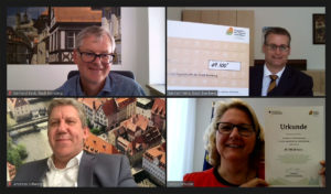 Zoom-Konferenz zur Förderzusage: Jugendtreffs