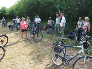 Radtour mit Bürgermeister Jonas Glüsenkamp durch das Wasserschutzgebiet