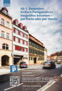 Tiefgarage Bamberg Mitte: Umstellung auf bargeldloses Bezahlsystem