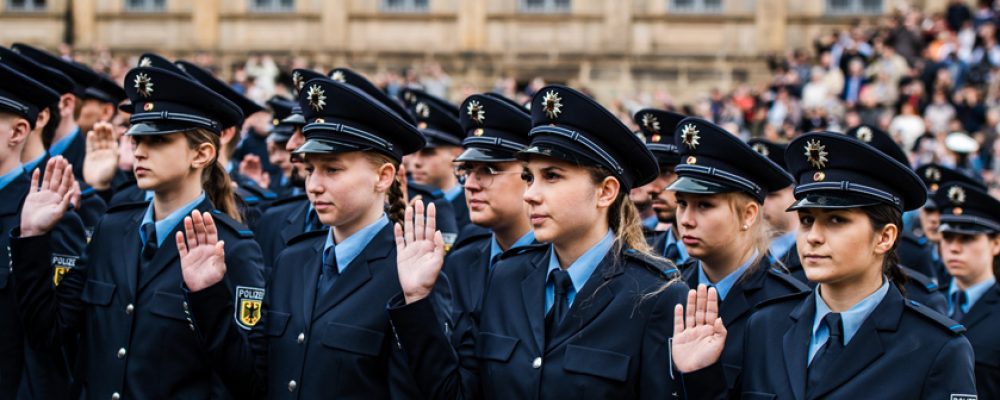 Öffentliche Vereidigung von 686 Anwärterinnen und Anwärter der Bundespolizei am 13. Mai 2023