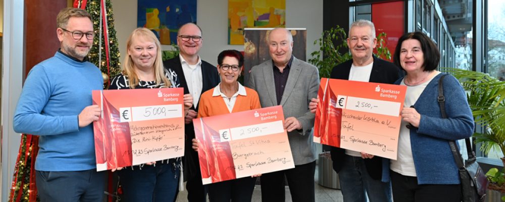 Zu Weihnachten viel Freude verschenken – 10 000 Euro Spenden für soziale Projekte in Stadt und Landkreis Bamberg