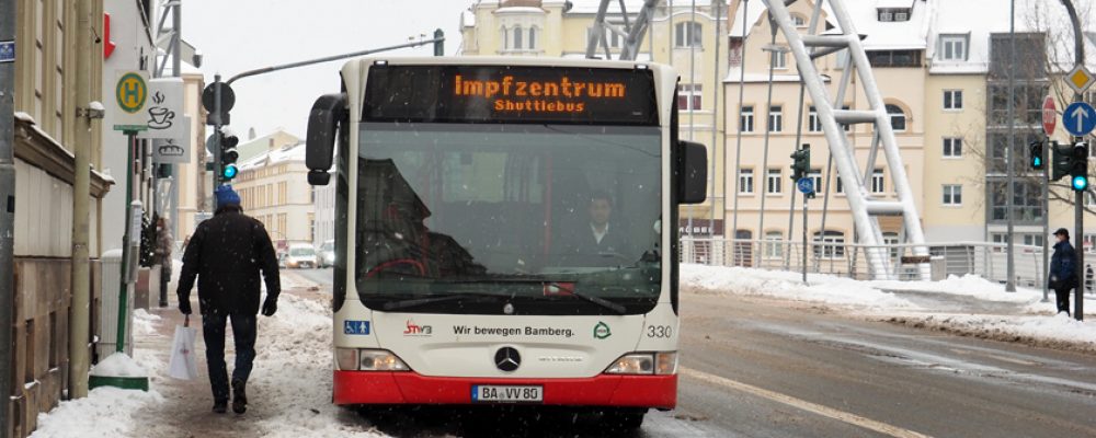 Bus-Shuttle zum Impfzentrum Bamberg