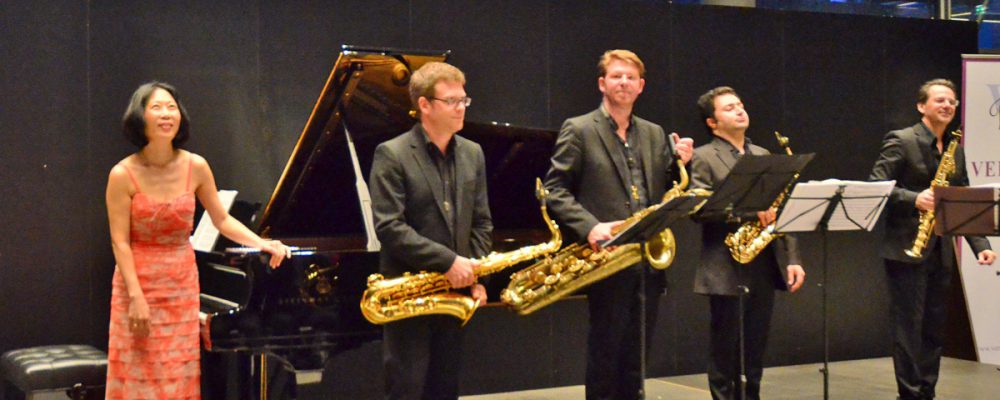 Vier Saxophone und Klavier – das Alliage Quintett