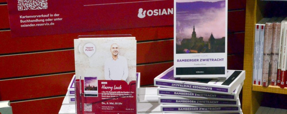 Premierenlesung in Bamberg: Harry Luck stellt neuen Fußballkrimi „Bamberger Zwietracht“ vor