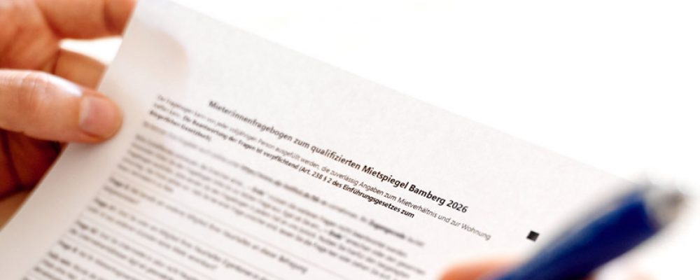 Erhebung zum Bamberger Mietspiegel 2026 beginnt