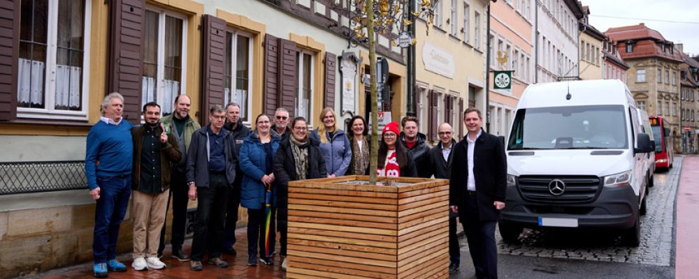 Neue Pflanzkübel und Bäume für die Obere Königstraße